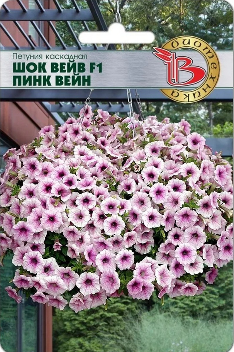 Петуния каскадная Шок Вейв F1 Пинк Вейн, 5 шт. Биотехника
