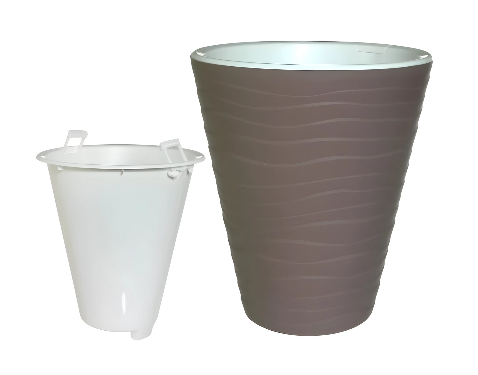 Кашпо Валенсия с вставкой, 2 л, мокко