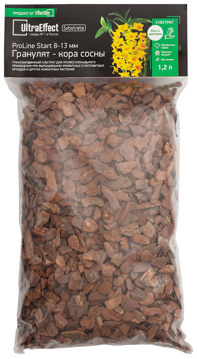 Субстрат гранулят из сосновой коры BioLine Start 8-13 мм, 1,2 л UltraEffect