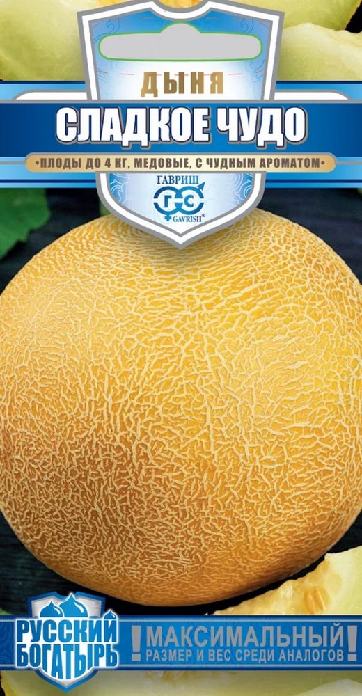 Дыня Сладкое чудо, 1 г. Русский богатырь.