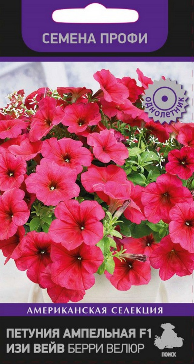 Петуния ампельная F1 Изи Вейв Берри Велюр, 5 шт. Семена Профи