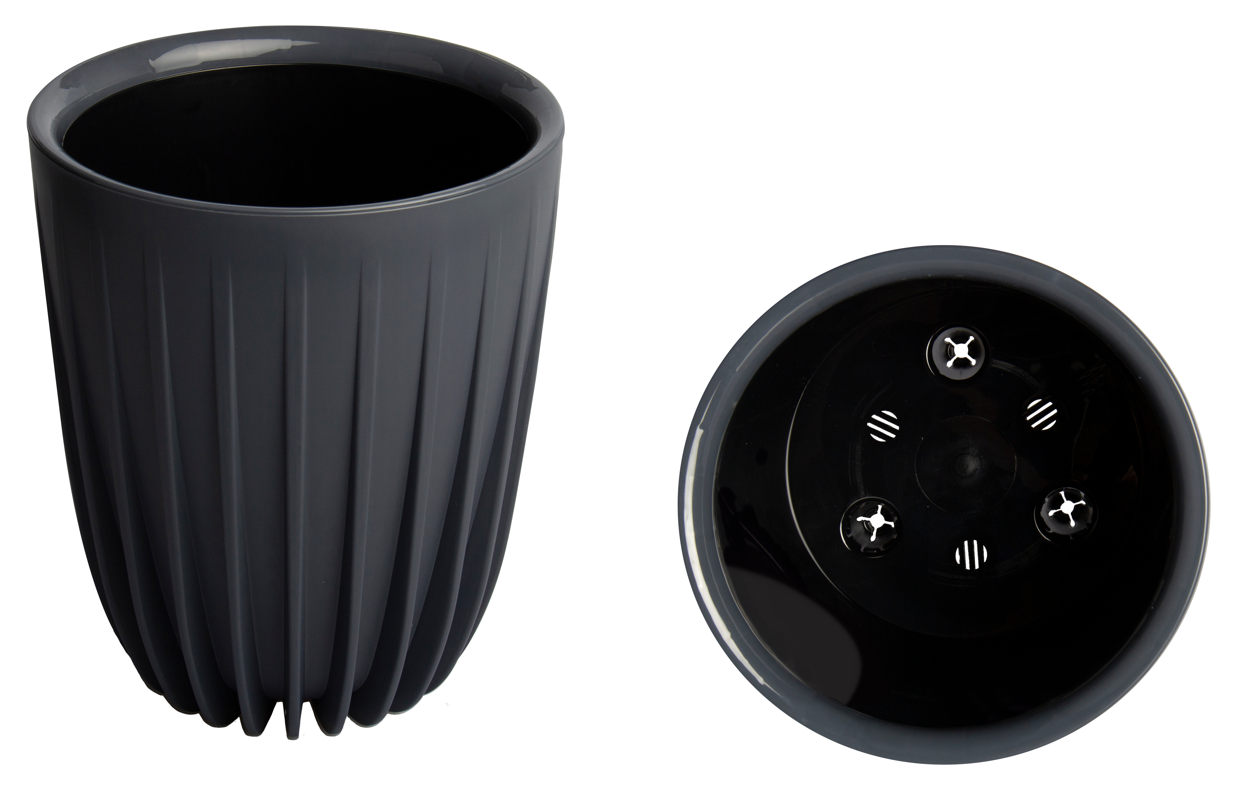 Горшок Сигма со вставкой, 3,3 л, антрацит