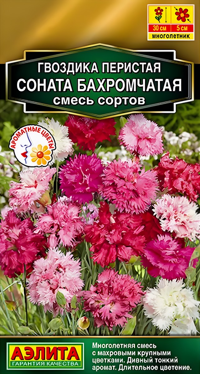Гвоздика Соната бахромчатая, смесь сортов, 0,1 г