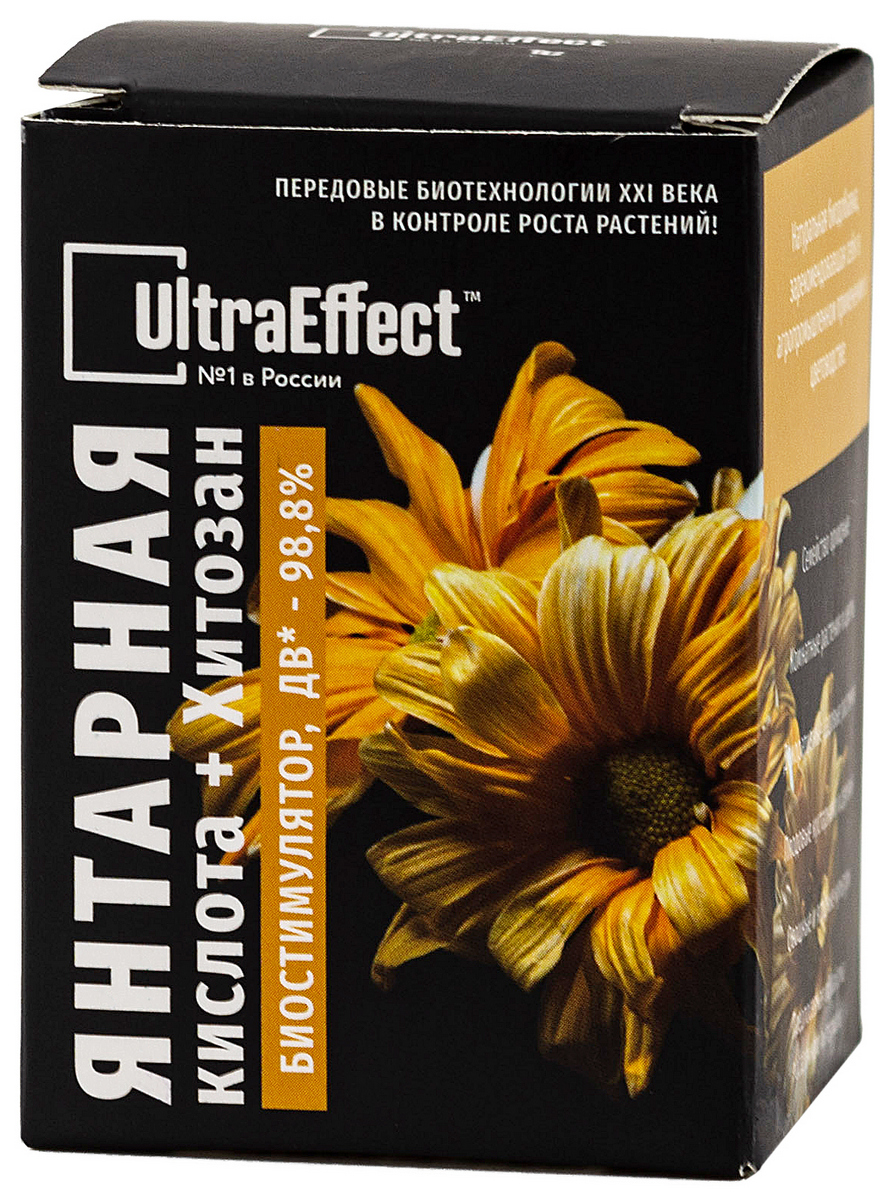 Янтарная кислота + Хитозан для растений, 60 мл UltraEffect 