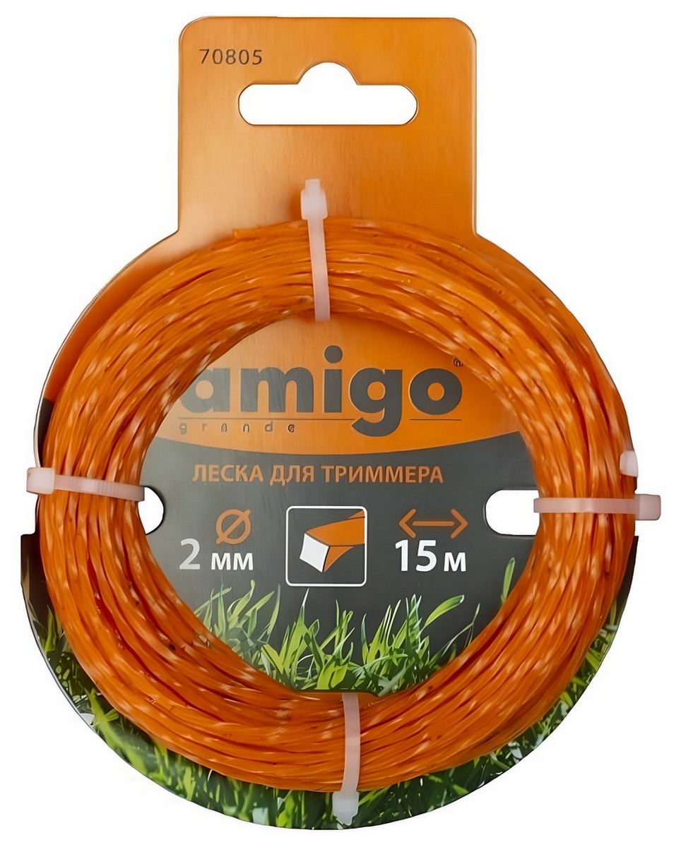 Леска для триммеров Витой квадрат (2 мм; 15 м), арт. 70805