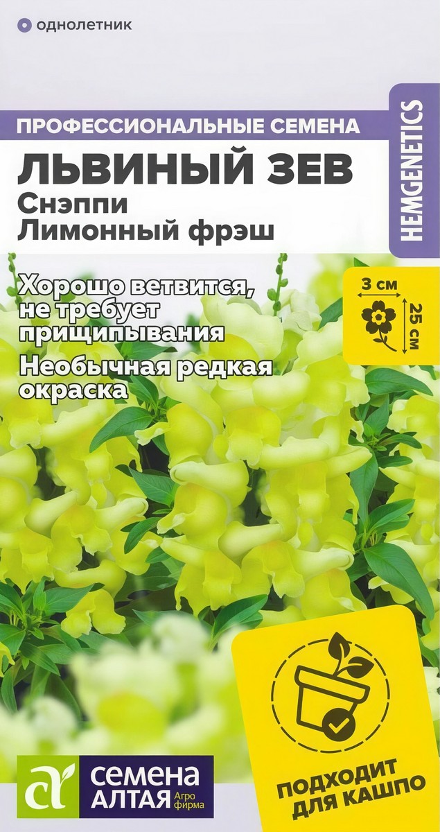 Львиный зев Снэппи Лимонный фреш, 7 шт. 