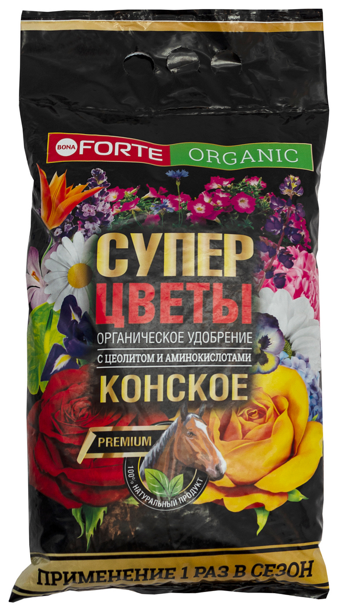 Bona Forte Органическое удобрение Супер Цветы, 2 кг