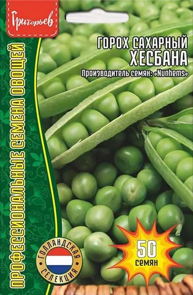 Горох сахарный Хесбана, 50 шт. Голландская селекция.