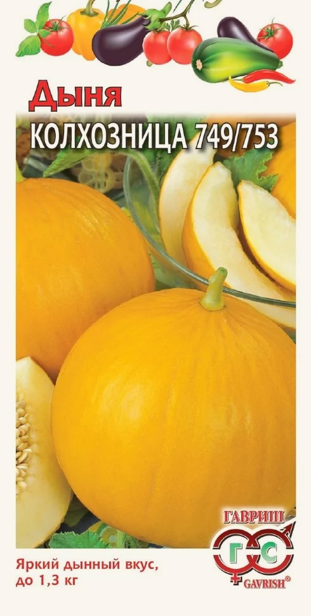 Дыня Колхозница 749/753, 15 шт. Гавриш.