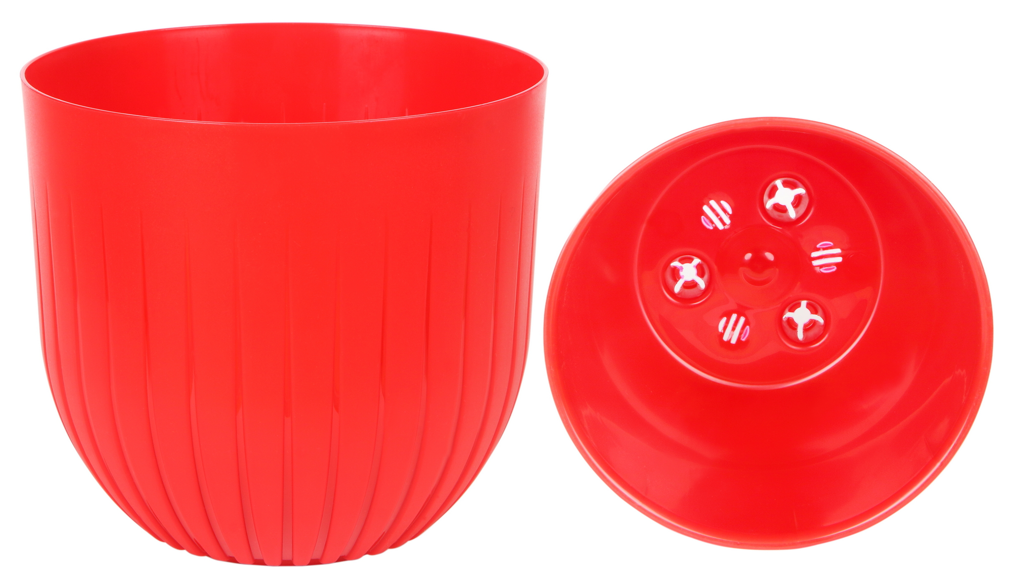 Горшок Альфа с вкладышем, 1,4 л, красный
