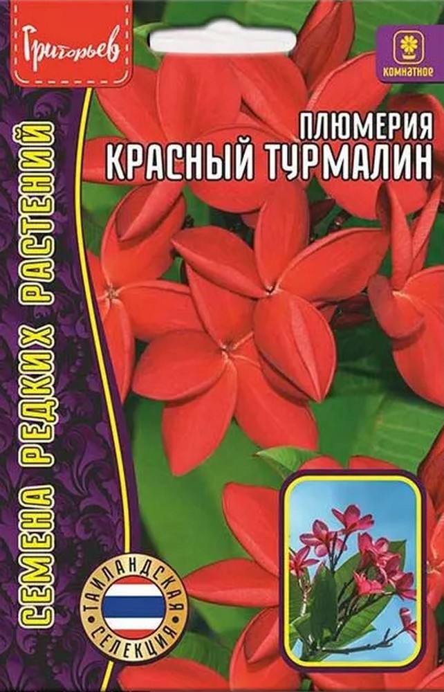 Плюмерия Красный Турмалин (франжипани),3 шт.