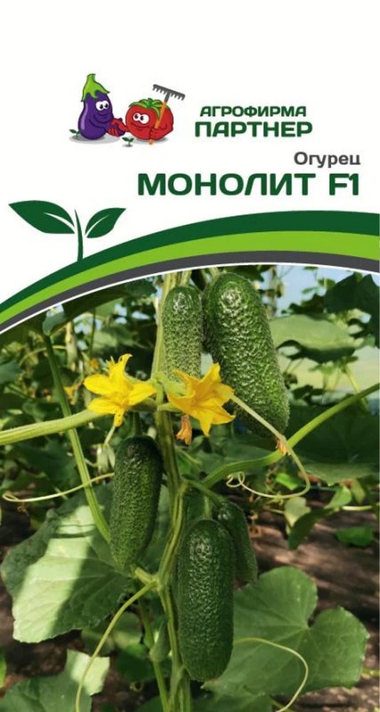 Огурец Монолит F1, 5 шт. Агрофирма Партнер.