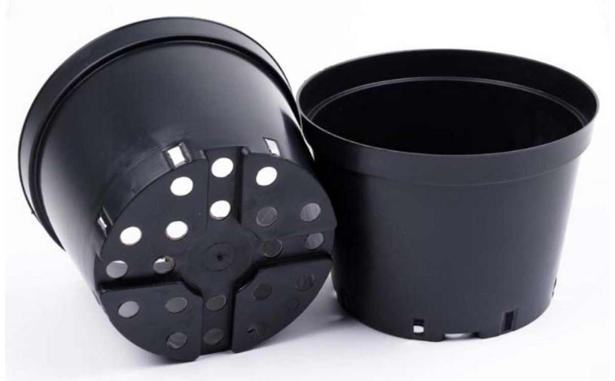 Горшок круглый ЗД26ЦТ, 7,5 л, 26*19 см, литье, черный