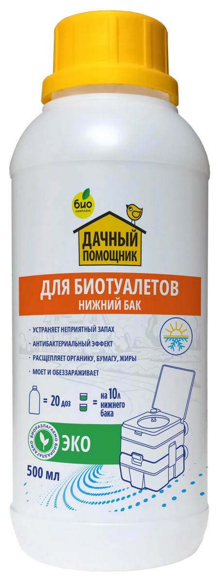 Дачный помощник, для биотуалетов (нижний бак), 500 мл