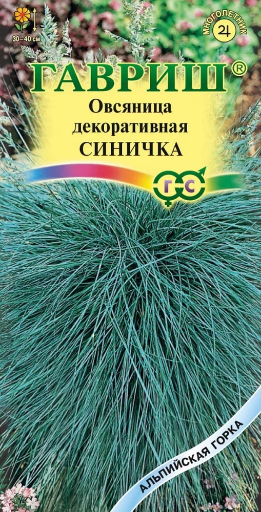 Овсяница декоративная Синичка, 0,1 г. Альпийская горка.