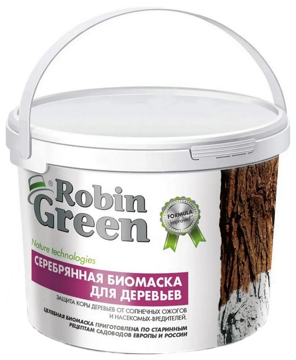 Побелка Серебряная биомаска для деревьев, 3,5 кг Robin Green (Робин Грин)