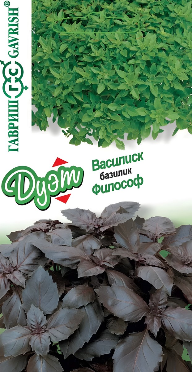 Базилик Василиск, 0,3 г. + Базилик Философ, 0,3 г. Дуэт.