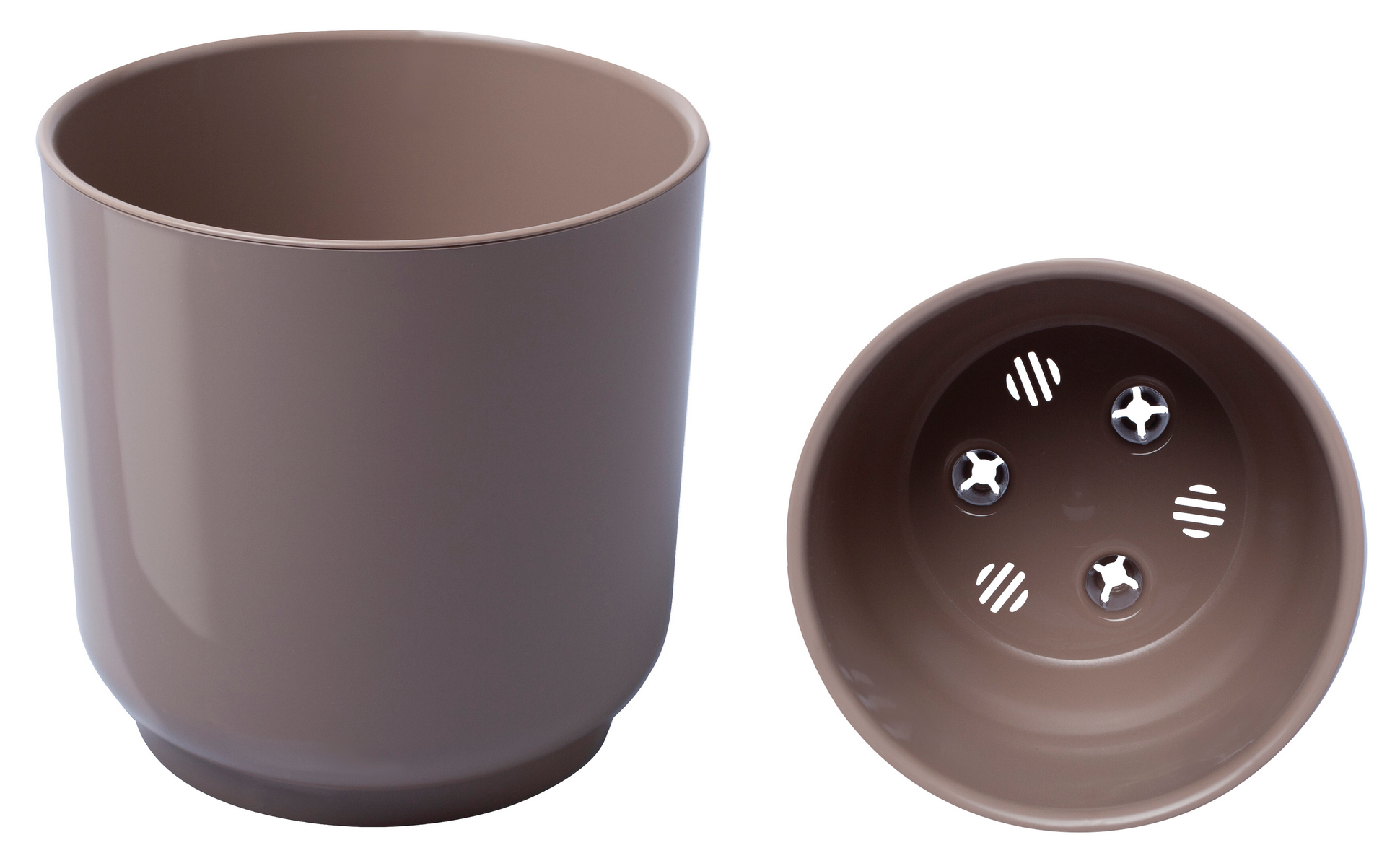 Горшок Дельта с вкладкой, 1,5 л, фраппе