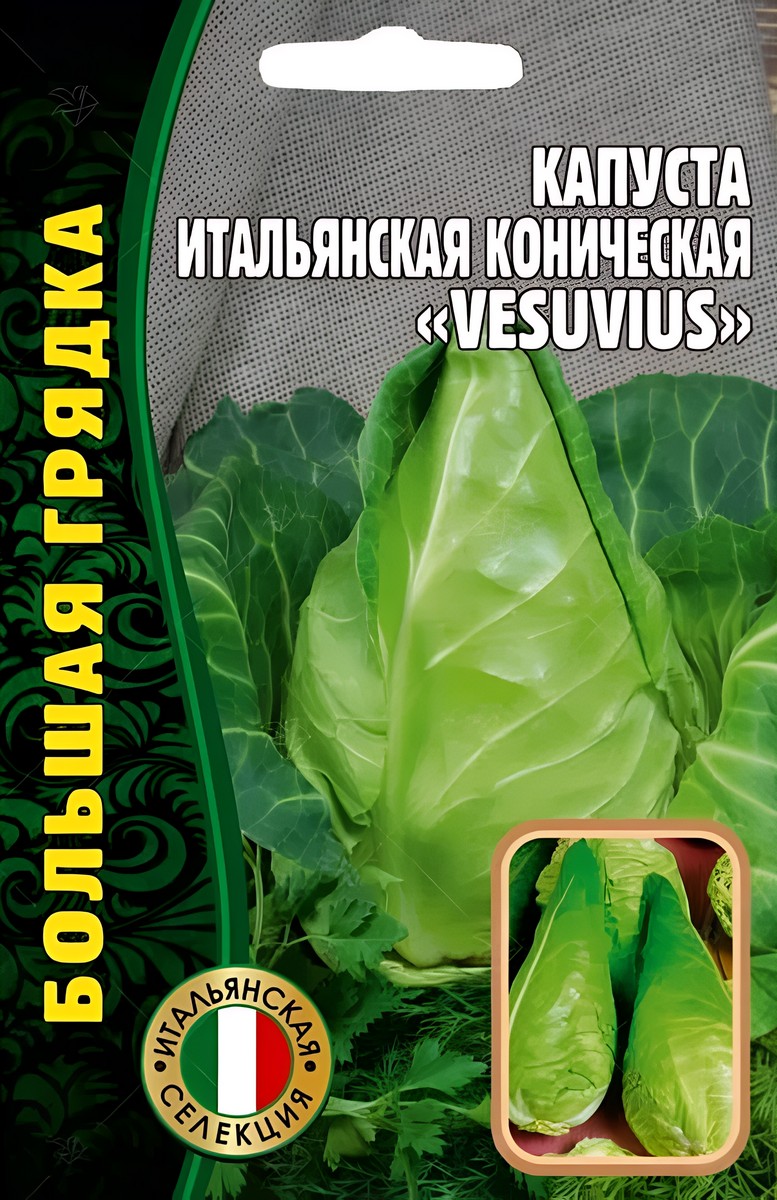 Капуста белокочанная Итальянская коническая "Vesuvius", 0,2 г.