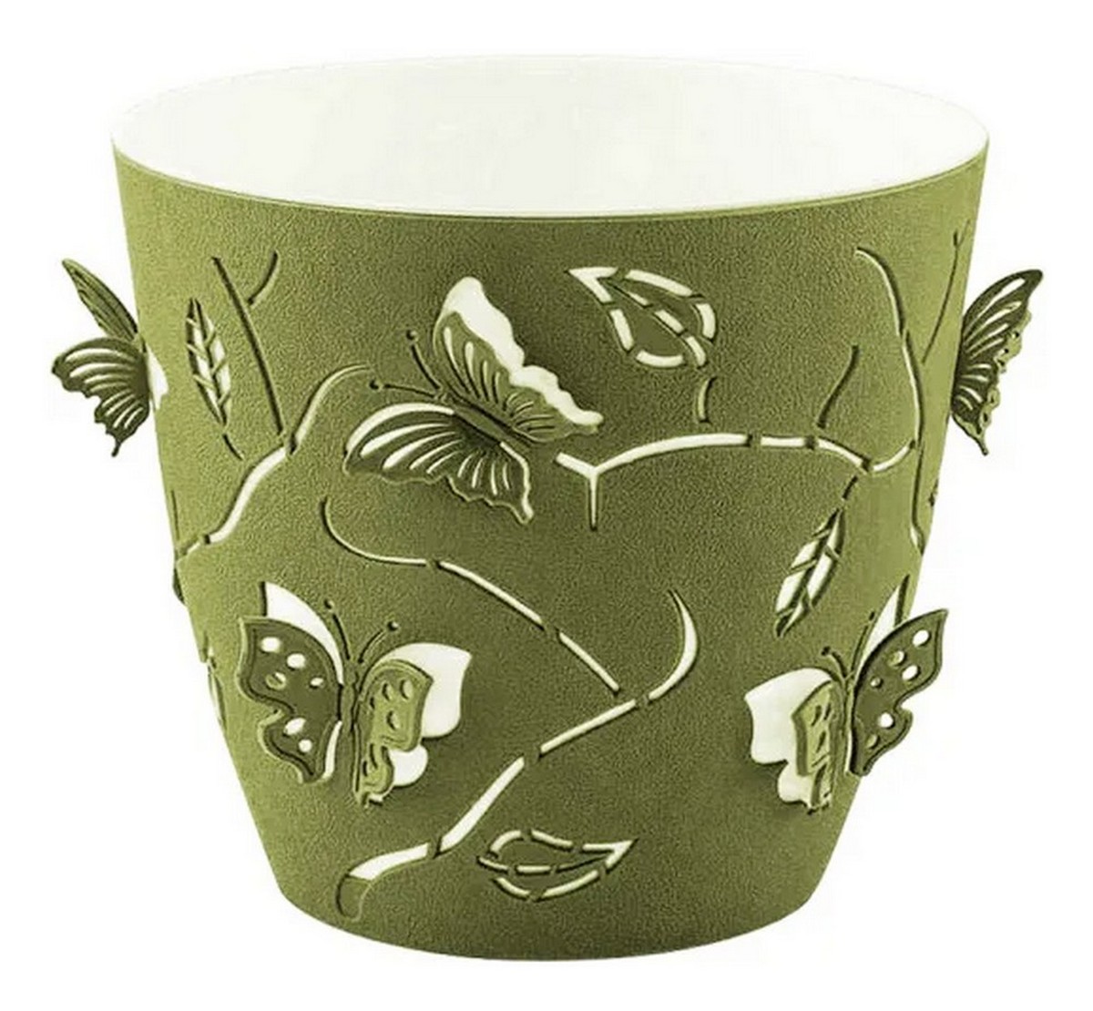 Горшок д/цветов Butterflies d-115 мм 0,7 л лиственно-зеленый