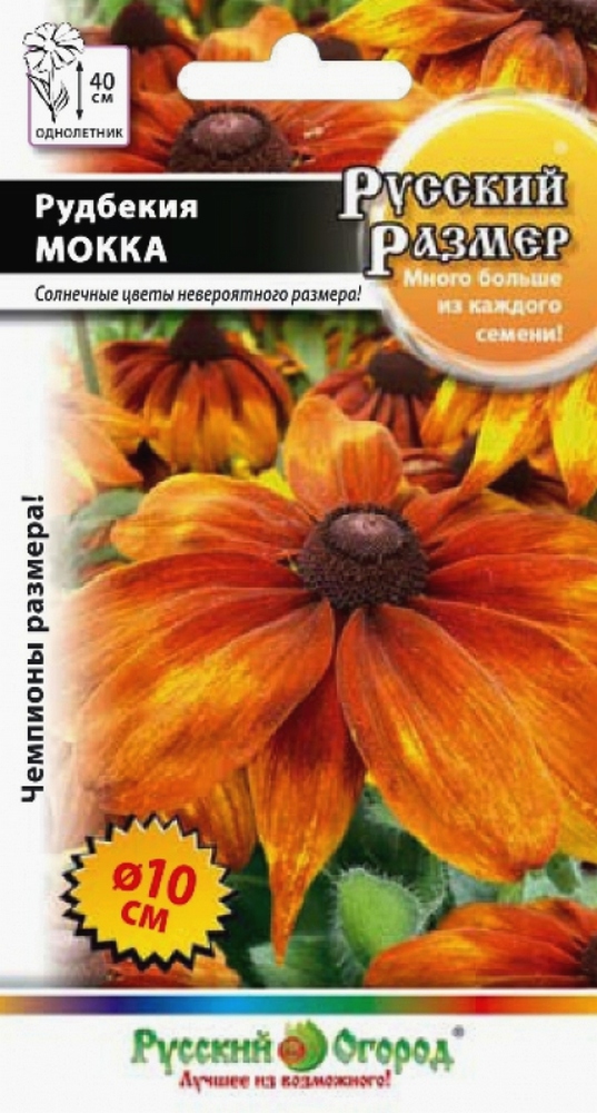 Рудбекия Русский размер Мокка, 20 шт. Русский огород