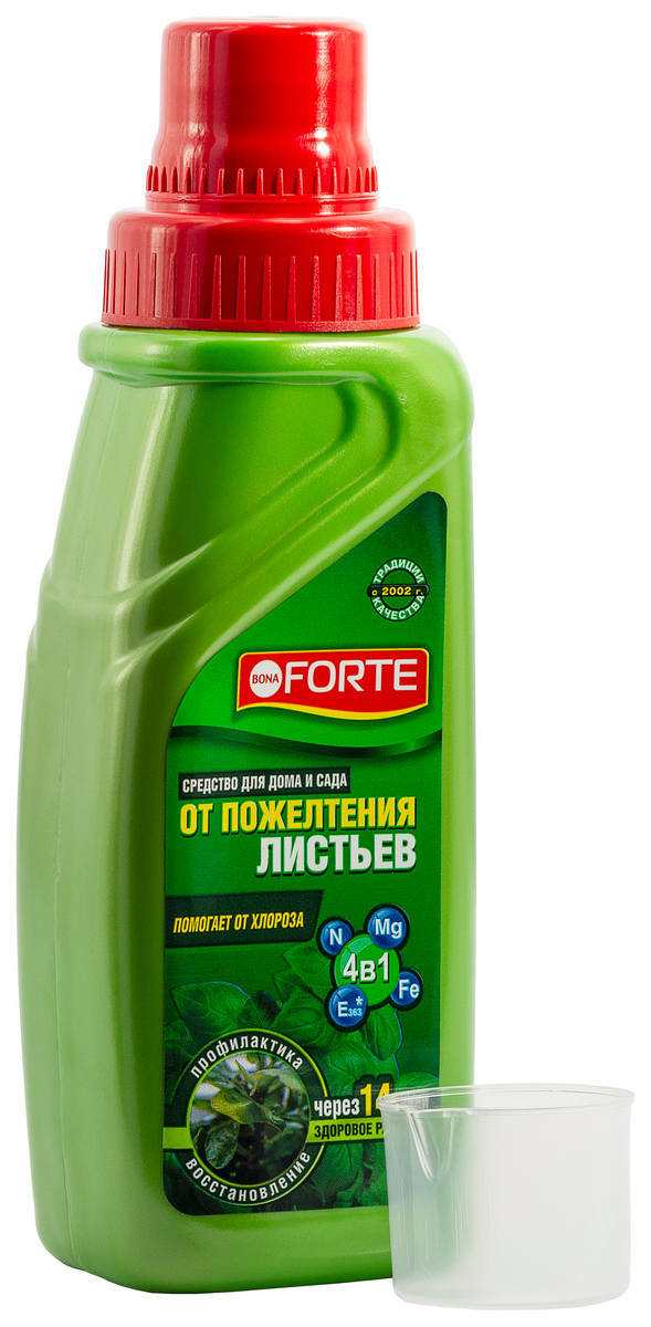 Bona Forte Средство 4в1 от пожелтения листьев, 285 мл
