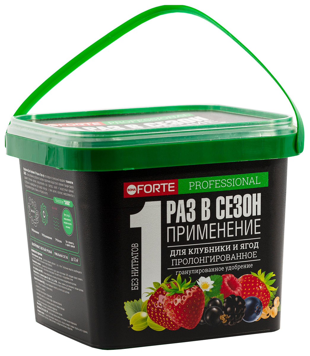 Bona Forte для клубники и ягод с кремнием, гранул., 1 л 