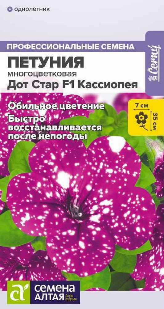 Петуния Дот Стар F1 Кассиопея многоцветковая, 5 шт. 