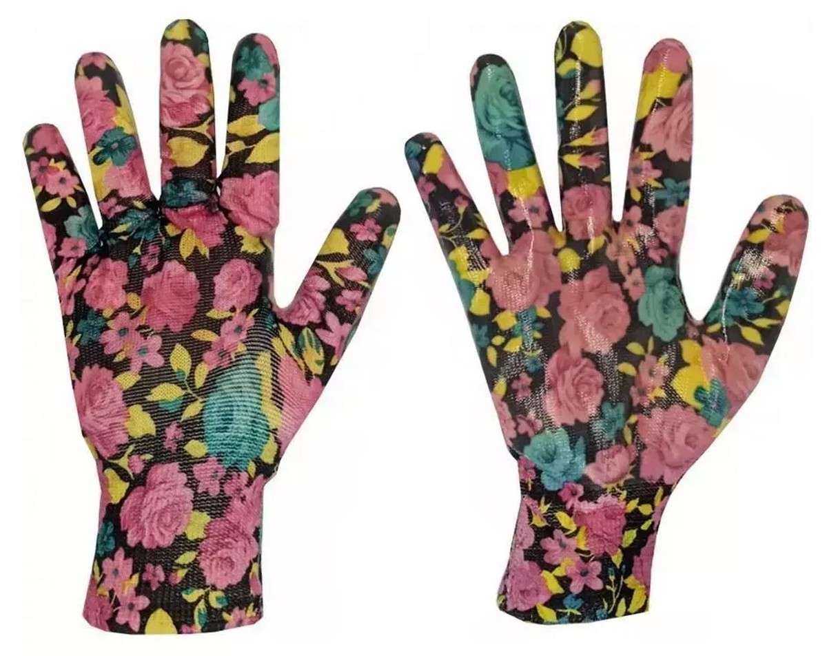 Перчатки садовые с покрытием серые 9 размер SG 1926