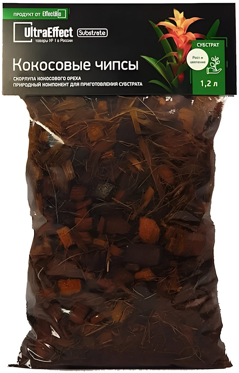Субстрат Кокосовые чипсы UltraEffect, 1,2 л EffectBio