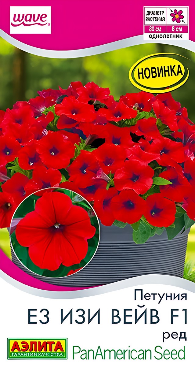 Петуния Е3 Изи Вейв F1 ред, 4 шт.