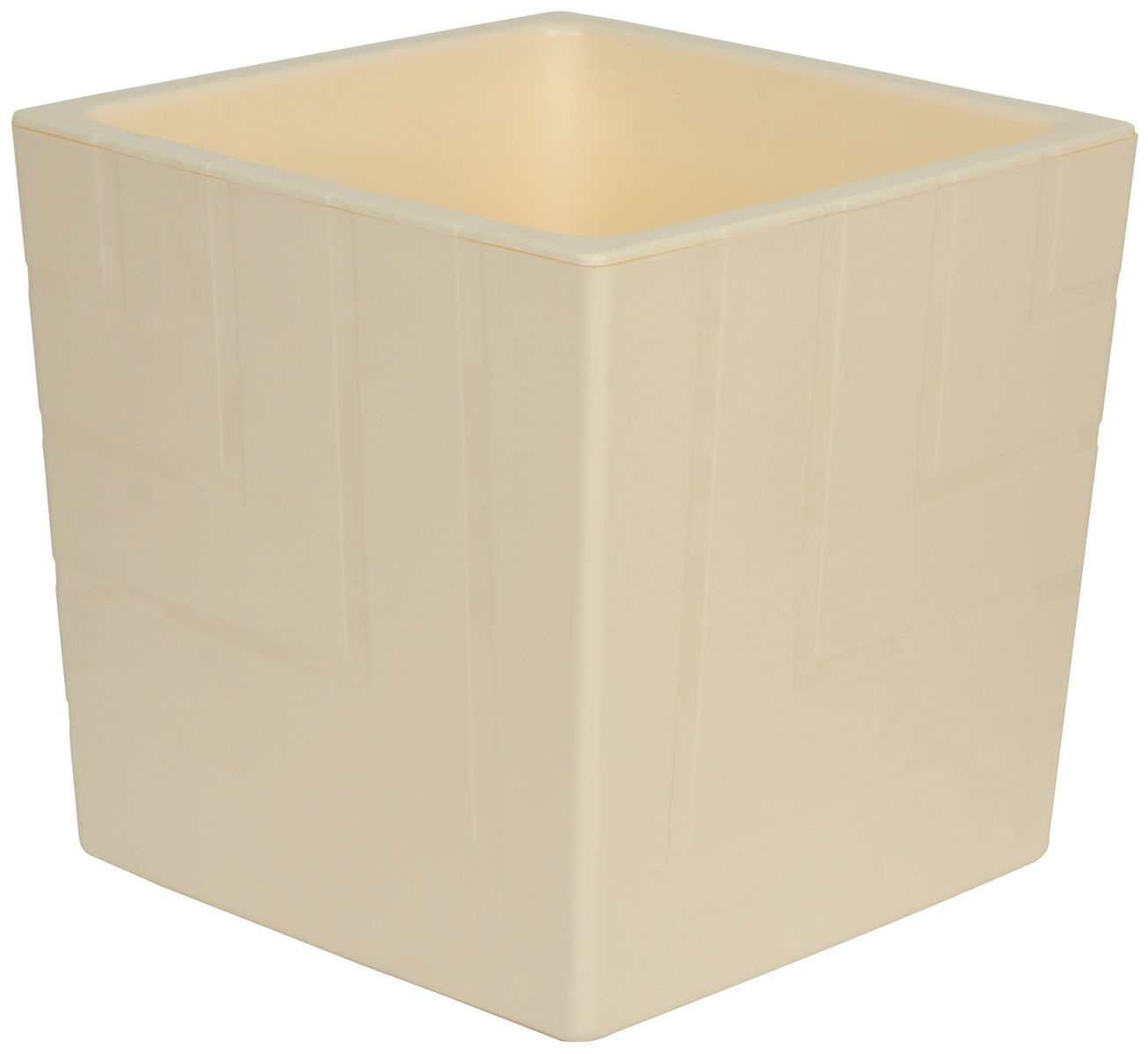 Кашпо Квадро с вкладкой, 1,2 л, ванильный