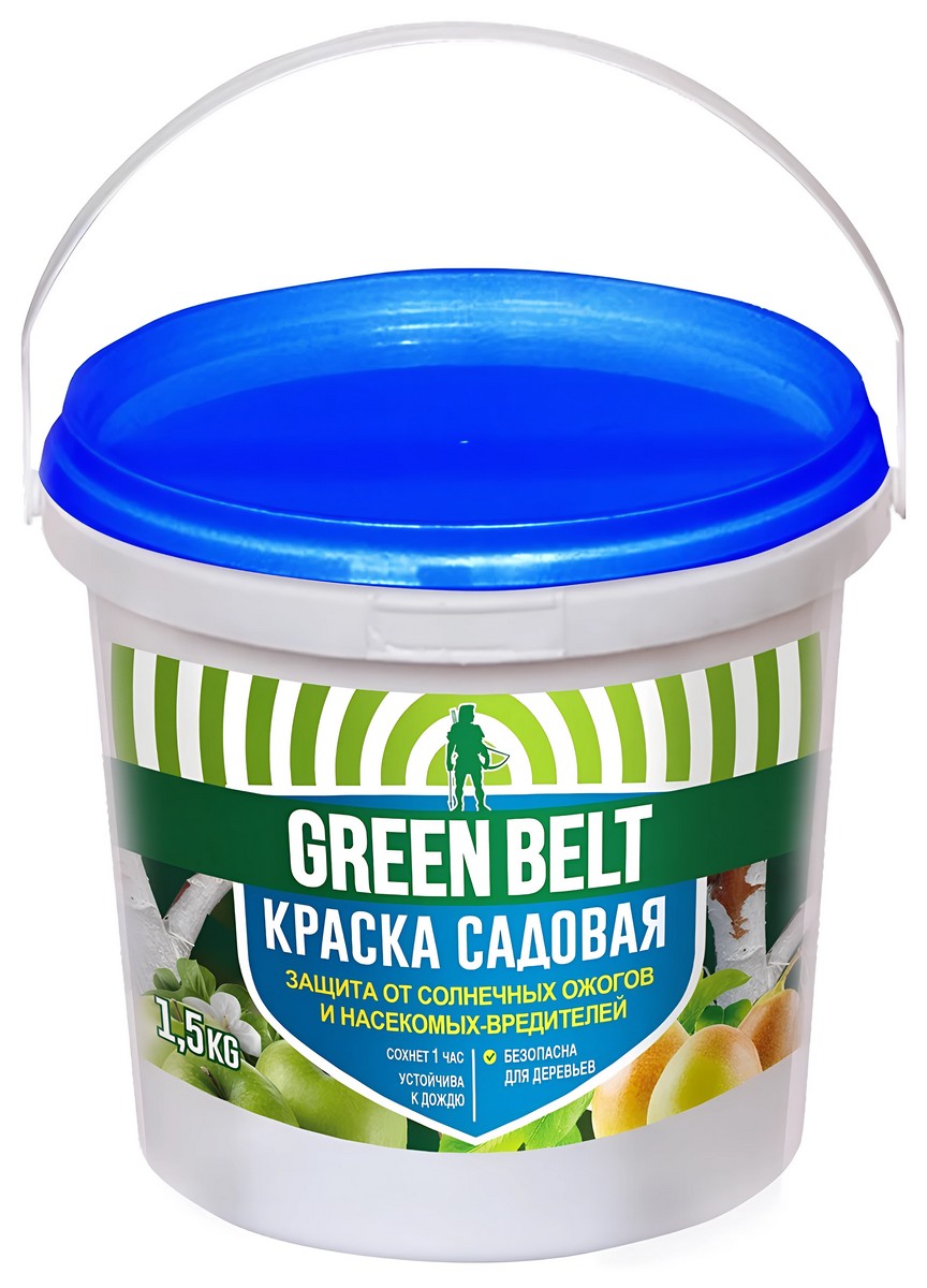 Краска акриловая садовая, 1,5 кг Грин Бэлт