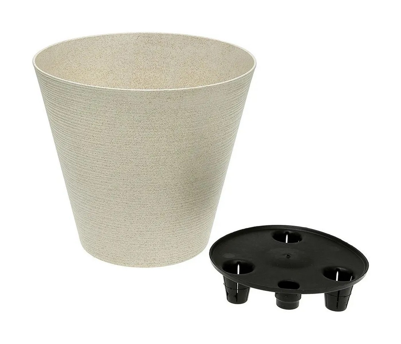 Горшок Конус Эко со вставкой, 3 л, слоновая кость