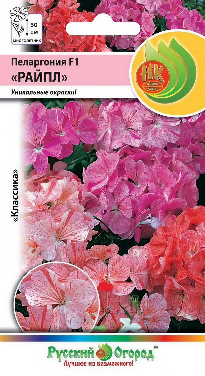 Пеларгония F1 Райпл, смесь, 5 шт. Русский огород