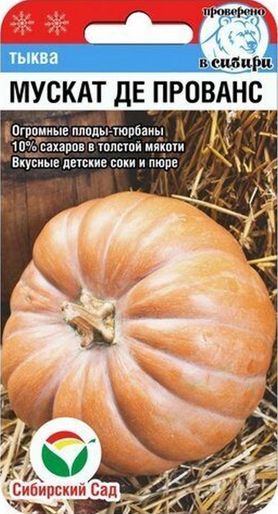 Тыква Мускат де Прованс F1, 5 шт. Сибирский сад