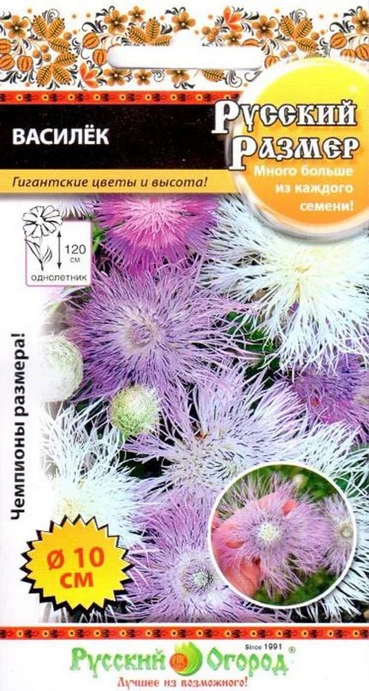 Василек Русский Размер, 20 шт. Русский огород