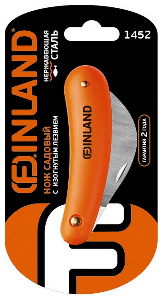 Нож Finland (Финляндия) садовый с изогнутым лезвием из нерж. стали, арт. 1452