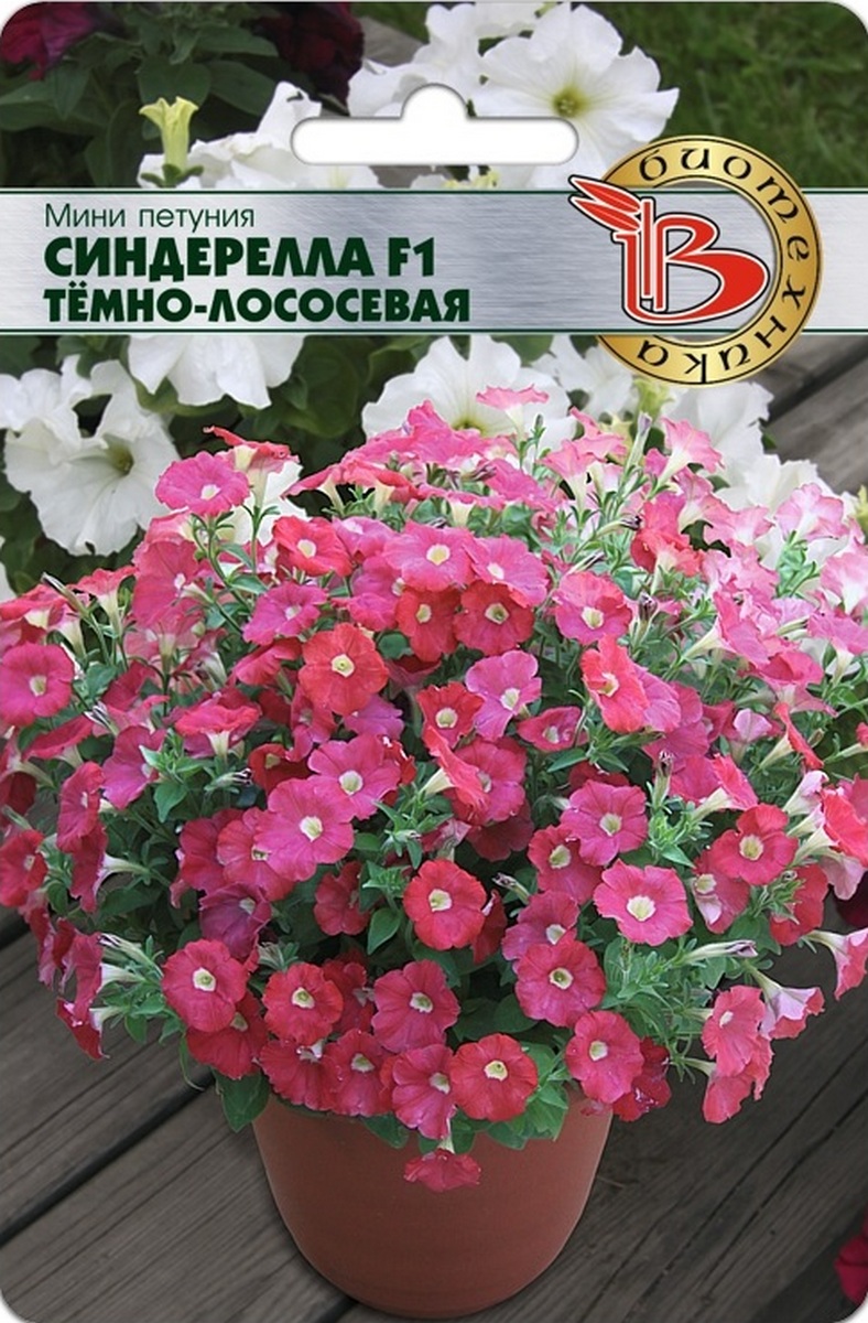 Мини Петуния Синдерелла F1 Темно-Лососевая, 15 шт. Биотехника