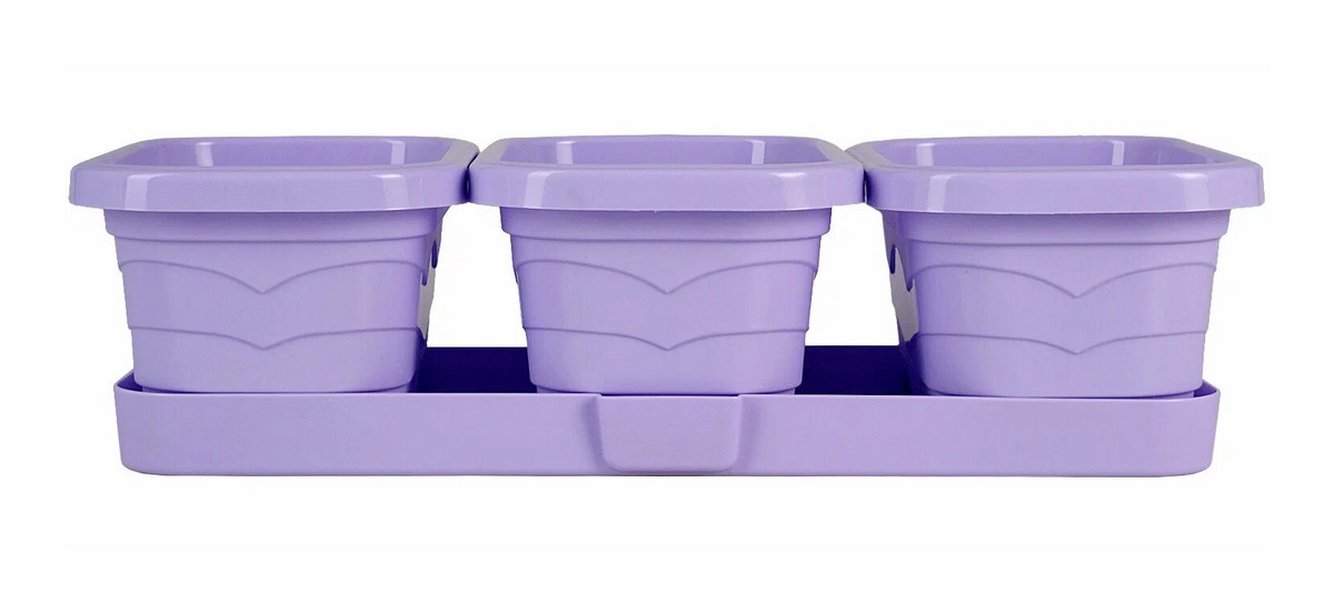 Кашпо Трио Валенсия, 1,1 л х 3 шт., лаванда