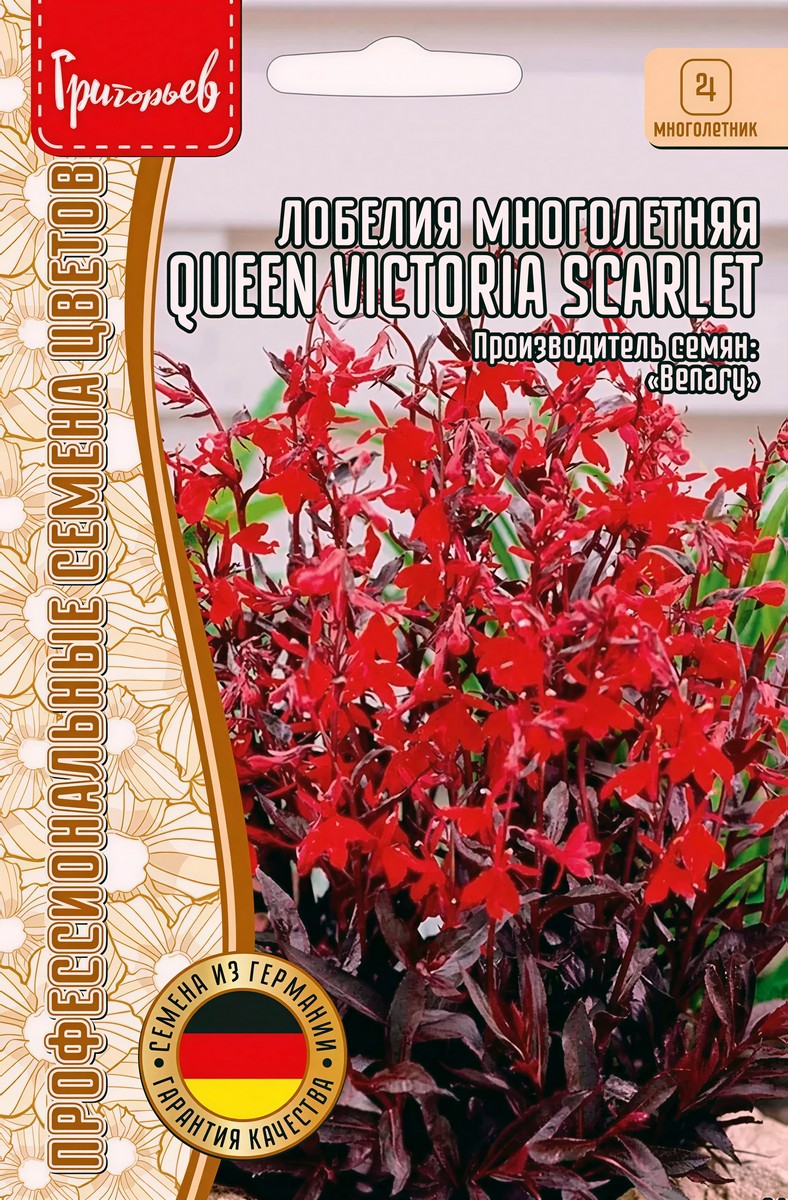 Лобелия многолетняя Queen Victoria(scarlet) 5драже