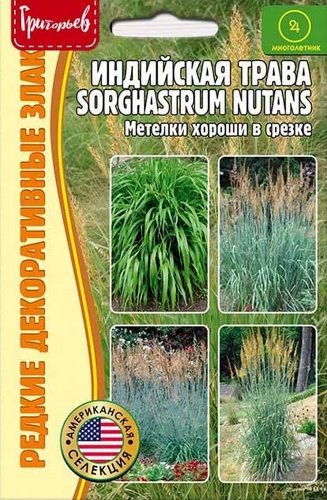 Индийская трава Sorghastrum nutans, 0,5 г