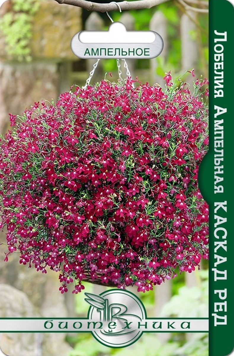 Лобелия ампельная Каскад Ред, 1000 шт. Биотехника