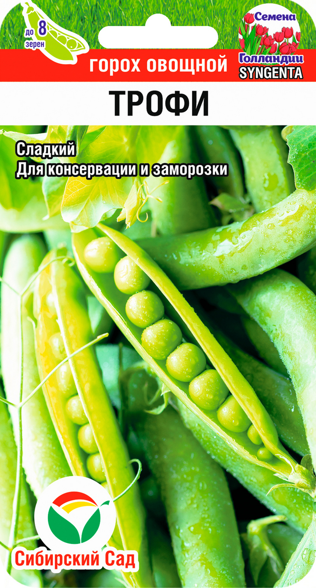 Горох Трофи, 4 г. Семена Голландии. Сибирский сад.
