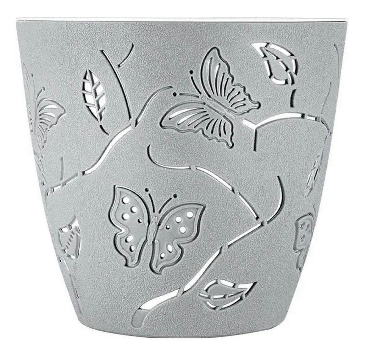 Горшок д/цветов Butterflies d-115 мм 0,7 л жемчужно-серый