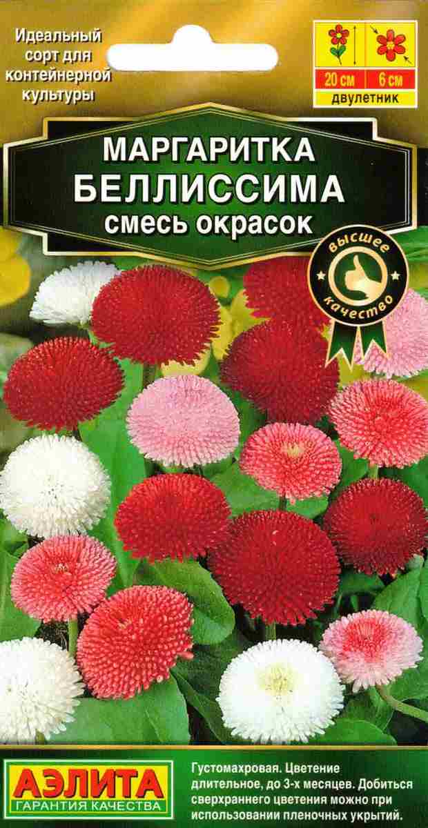 Маргаритка Беллиссима, смесь, 7 шт.