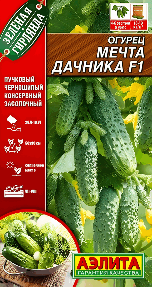 Огурец Мечта дачника F1, 10 шт.