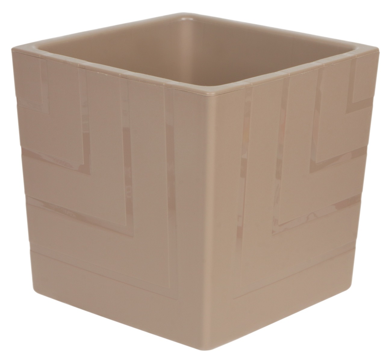 Кашпо Квадро с вкладкой, 1,2 л, фраппе