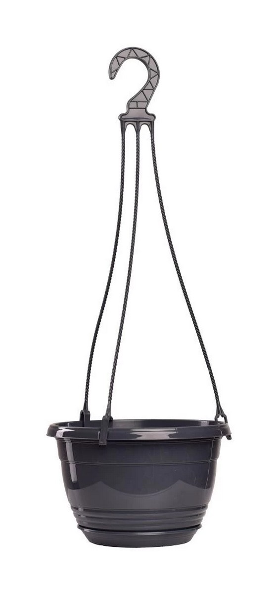 Горшок Глория подвесной, 2 л, антрацит