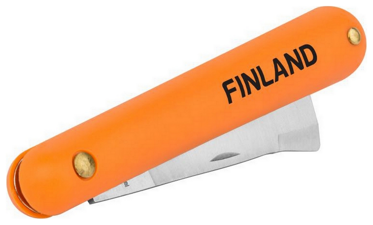 Нож Finland прививочный с прямым лезвием из нерж стали, арт. 1453